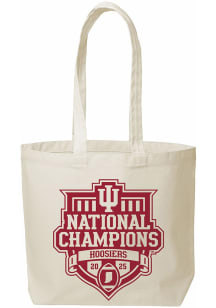 Indiana Hoosiers White CFP National Champions 2025 Canvas Tote