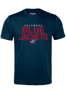 Levelwear Columbus Blue Jackets Navy Blue Richmond Carve Short Sleeve T Shirt