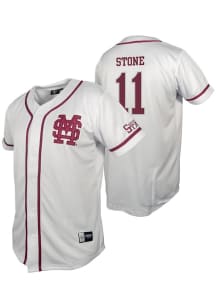 Duke Stone  Mississippi State Bulldogs Mens White NIL Baseball Jersey