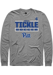 Holly Tickle Pitt Panthers Graphite NIL Stacked Box Long Sleeve Player T Shirt