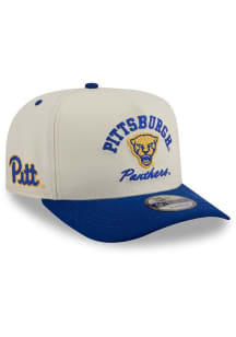 New Era Pitt Panthers Arched 9FIFTY A Frame Adjustable Hat - Ivory