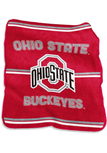 Ohio State Buckeyes Retro Raschel Throw Blanket - Red