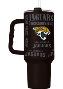 Logo Brands Jacksonville Jaguars Replay Native 40 oz Stainless Steel Tumbler - Black