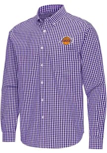 Antigua Los Angeles Lakers Mens Purple Ellis Long Sleeve Dress Shirt