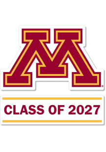 Minnesota Golden Gophers 3 Inch Class of 2027 Auto Decal - Maroon