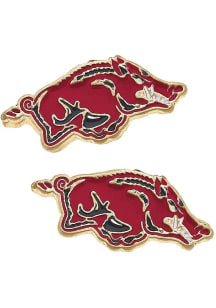 Arkansas Razorbacks Enamel Logo Stud Womens Earrings