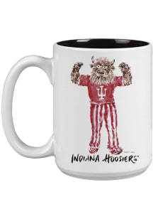 Indiana Hoosiers 15oz Mascot Ceramic Mug - White