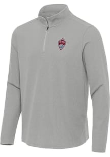 Antigua Colorado Rapids Mens Grey Sync Long Sleeve Qtr Zip Pullover