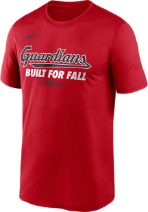 Nike Cleveland Guardians Red 2025 Postseason Participant Authentic Collection Short Sleeve T Shirt