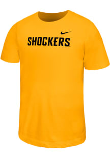 Nike Wichita State Shockers Youth Gold Team Wordmark Short Sleeve T-Shirt