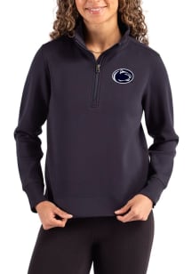 Cutter and Buck Penn State Nittany Lions Womens Navy Blue Roam Qtr Zip