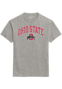 Ohio State Buckeyes Grey Arch Name Mascot Short Sleeve T Shirt
