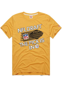 Homage Pittsburgh Steelers Gold Draft 2026 Short Sleeve Fashion T Shirt
