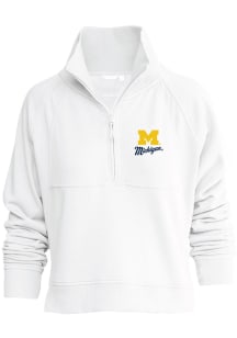 Michigan Wolverines Womens White Chakra Qtr Zip