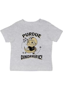 Vive La Fete Purdue Boilermakers Infant Dino-Riffic Short Sleeve T-Shirt Grey