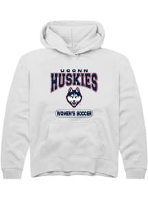 Summit Sportswear UConn Huskies Youth White Women's Soccer Long Sleeve Hoodie