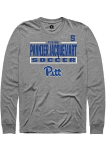 Claire Pannier Jacquemart Pitt Panthers Graphite NIL Stacked Box Long Sleeve Player T Shirt