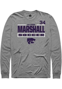 Allison Marshall K-State Wildcats Graphite NIL Stacked Box Long Sleeve Player T Shirt