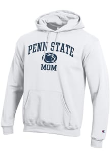 Champion Penn State Nittany Lions Mens White Mom Powerblend Long Sleeve Hoodie