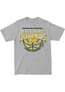 Michigan Wolverines Grey 2026 National Champs Classic Short Sleeve Fashion Player T Shirt