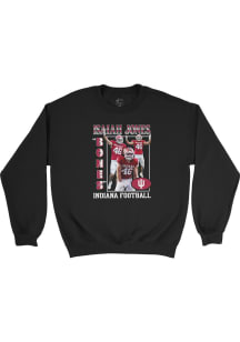 Isaiah Jones  Campus Ink Indiana Hoosiers Youth Black Big Ten Media Days Custom Long Sleeve Crew S..