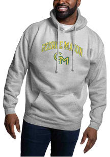 George Mason University Mens Grey Arched Team Name Long Sleeve Hoodie