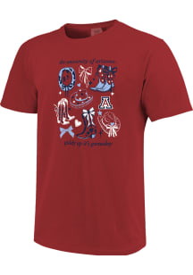 Arizona Wildcats Womens Cardinal Giddy Up Short Sleeve T-Shirt