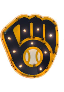 Milwaukee Brewers Recycled Metal Marquee Sign