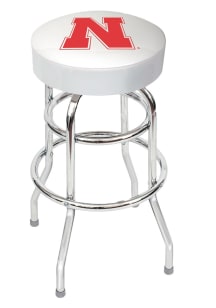 Nebraska Cornhuskers BAR STOOL Pub Stool - White