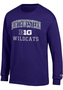 Champion Northwestern Wildcats Purple Big Ten Jersey Long Sleeve T Shirt