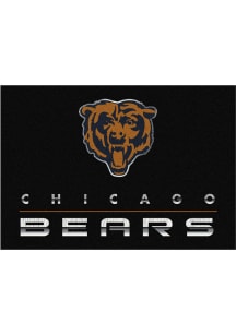 Chicago Bears 4x6 Chrome Interior Rug - Black