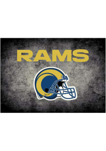 Los Angeles Rams 6x8 Distressed Interior Rug - Black
