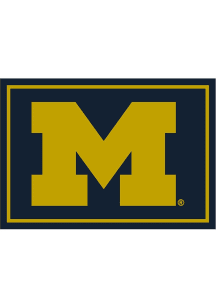 Michigan Wolverines 8x11 Spirit Interior Rug - Blue