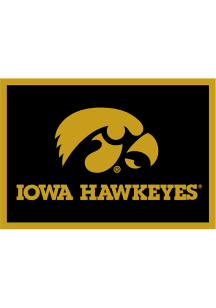 Iowa Hawkeyes 8x11 Spirit Interior Rug - Black