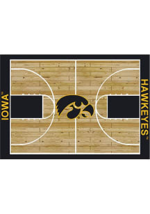 Iowa Hawkeyes 8x11 Courtside Interior Rug - Black