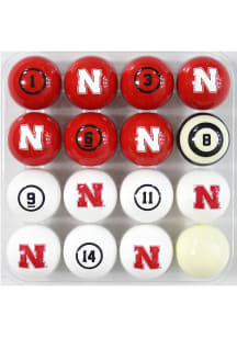 Nebraska Cornhuskers Logo Billiard Balls