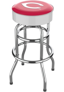 Cincinnati Reds Chrome Pub Stool - Red