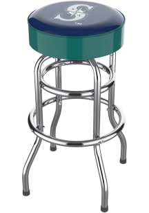 Seattle Mariners Chrome Pub Stool - Navy Blue
