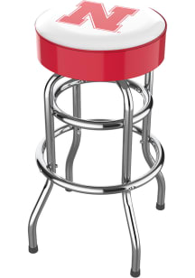 Nebraska Cornhuskers Chrome Pub Stool - Red