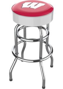 Wisconsin Badgers Chrome Pub Stool - Cardinal
