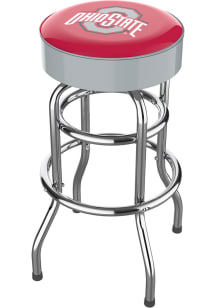 Ohio State Buckeyes Chrome Pub Stool - Red