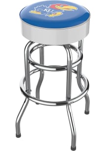 Kansas Jayhawks Chrome Pub Stool - Red