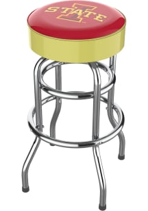 Iowa State Cyclones Chrome Pub Stool - Red