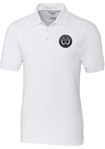 Cutter and Buck Philadelphia Union White Advantage Pique Big and Tall Polo
