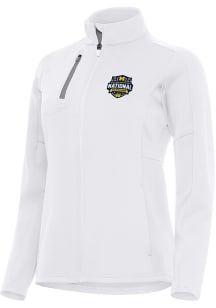Antigua Michigan Wolverines Womens White 2026 MBB Champions Generation Light Weight Jacket