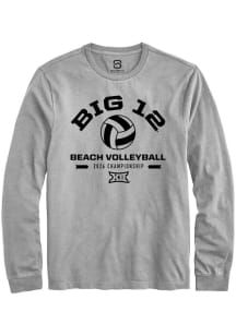 Summit Sportswear Big 12 Grey 2026 Beach Volleyball Championship Long Sleeve T Shirt