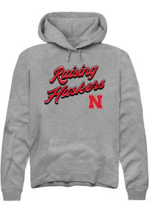 Summit Sportswear Nebraska Cornhuskers Mens Graphite RAISING MASCOTS Long Sleeve Hoodie