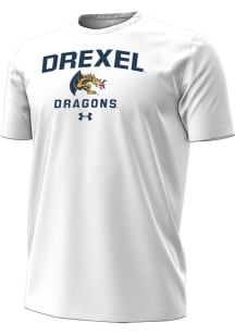 Under Armour Drexel Dragons White Mascot Performance Short Sleeve T Shirt
