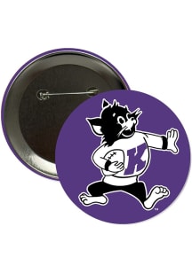 K-State Wildcats 3" Football Willie Button - Purple