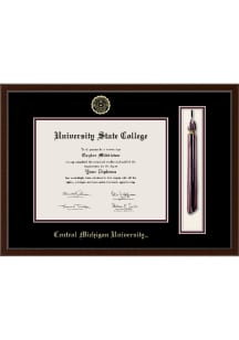 Central Michigan Chippewas Delta Tassel Diploma Frame - Brown